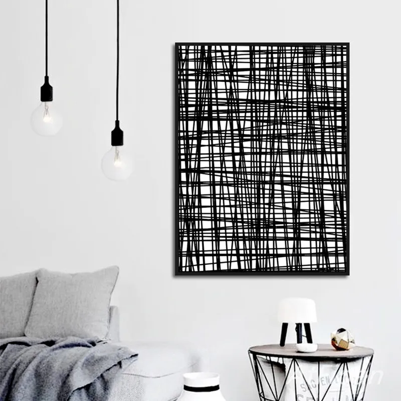 Индивидуальная лаконичная черная линия пачкающая Картина на холсте искусство