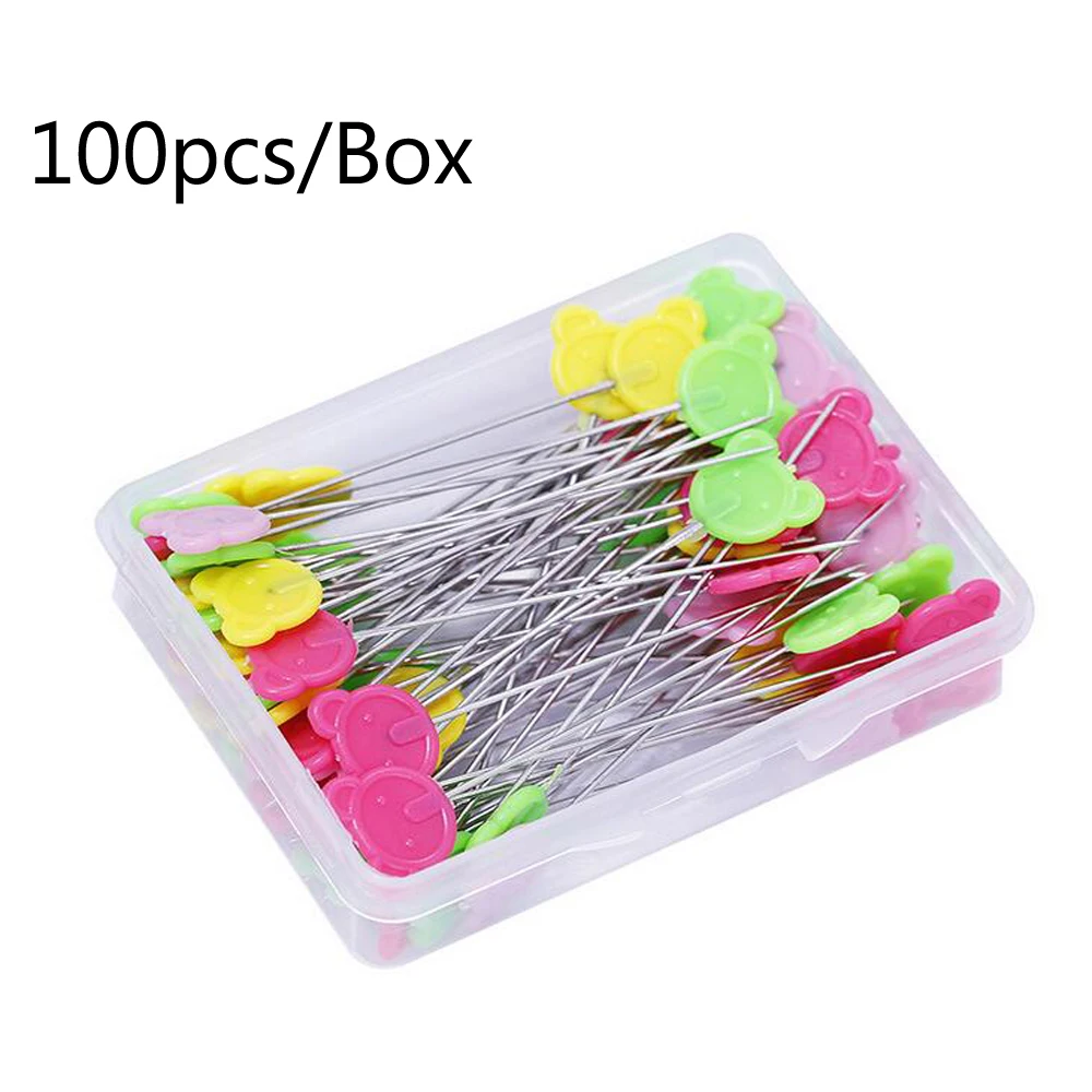 

100pcs Stainless Steel Embroidery Patchwork Pins Dressmaking Pins Accessories Tools Sewing Marker Needle DIY Sewing Accessories