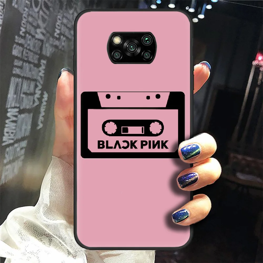 

BLACKPINKS Phone Case Cover Hull For Xiaomi Mi A2 A3 8 9 SE 9T 10 10T Lite Pro Ultra Poco X3 black Bumper Silicone Hoesjes Tpu