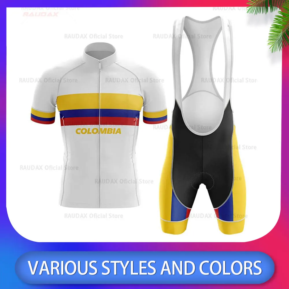 Летний комплект Джерси для велоспорта из Колумбии 2020 Pro Team велосипедная Одежда