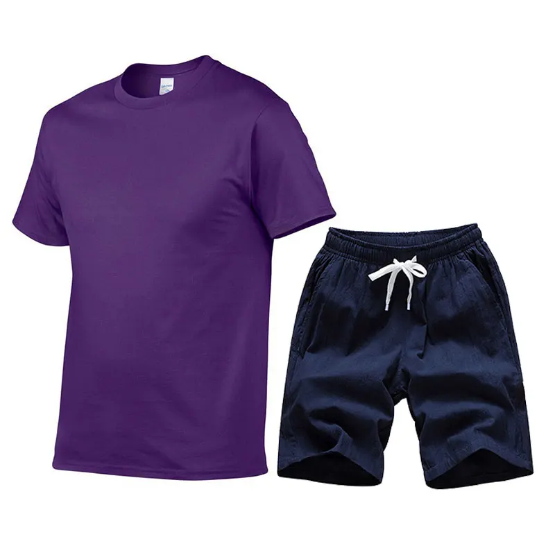 

2021 novos shorts de camiseta esportiva masculina duas peas de roupas esportivas casuais calas masculinas