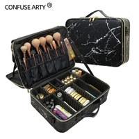 2020 new marble cosmetic bag large capacity multifunction travel tattoo makeup case
