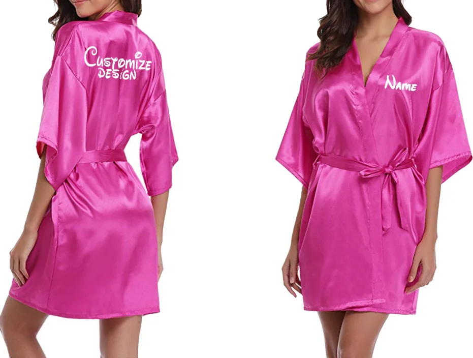 Индивидуальный Атласный халат для невесты пижама подружки на заказ платье