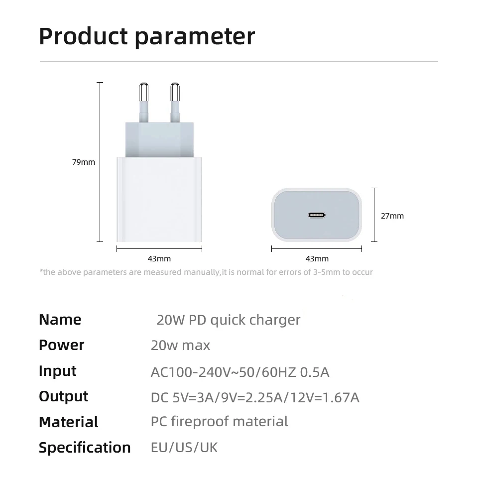 20 Вт Pd Usb C для мобильных телефонов и планшетов Apple Iphone 12 Pro Max мини 11 бетонный завод