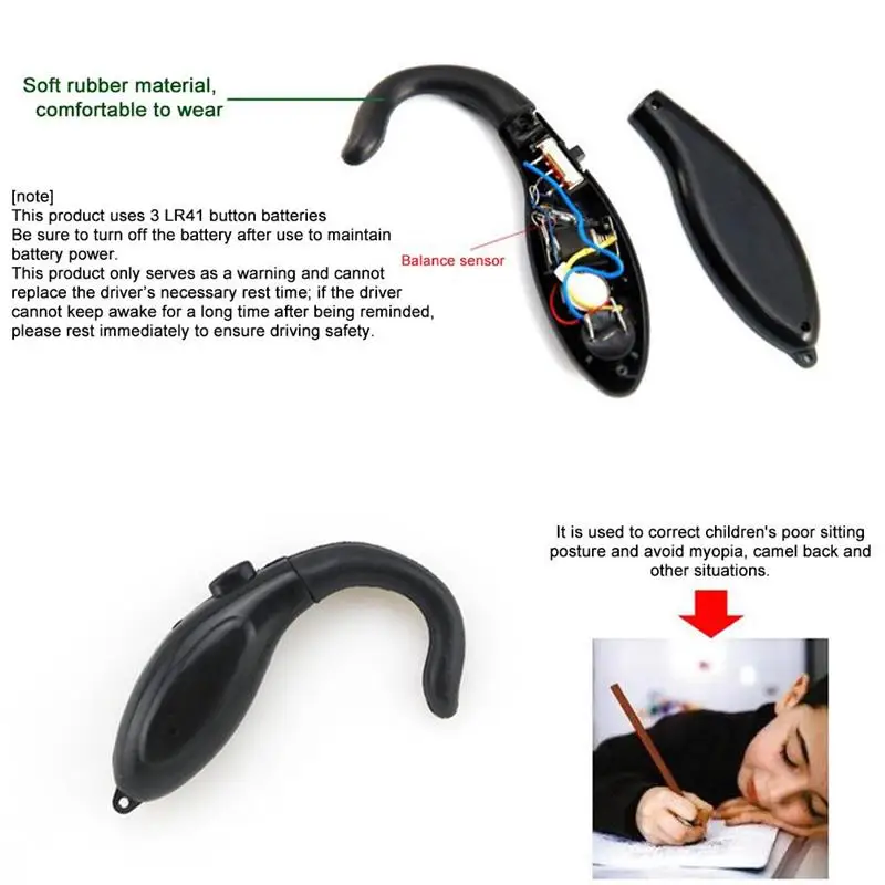 

Sleep Alarm Dolphin Fish Driver Assistant Doze Reminder Security Guards Nap Zapper Alarm Security Anti-Drowsines Driving Helper