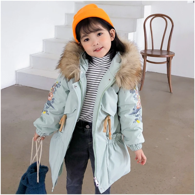 Детская утепленная куртка на утином пуху Возраст 4-12 лет с капюшоном | Мать и