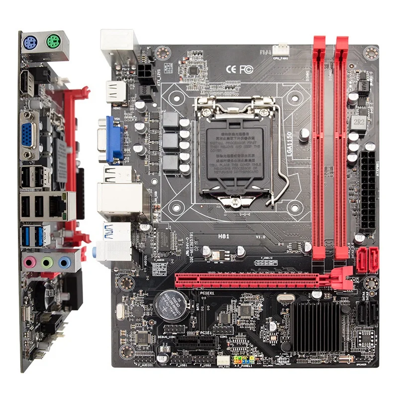 H81 компьютерная материнская плата 1150-Pin Поддержка 4-го поколения Core I3 I5 4130 4460