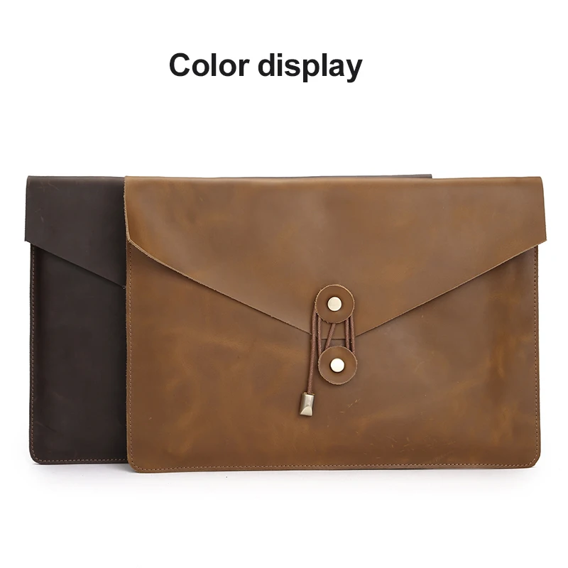 

Laptop Notebook Case Genuine Leather Sleeve Cover Bag 11"12"13"15"15.4" inch for Macbook Pro Air Retina 13 for Xiaomi Huawei HP