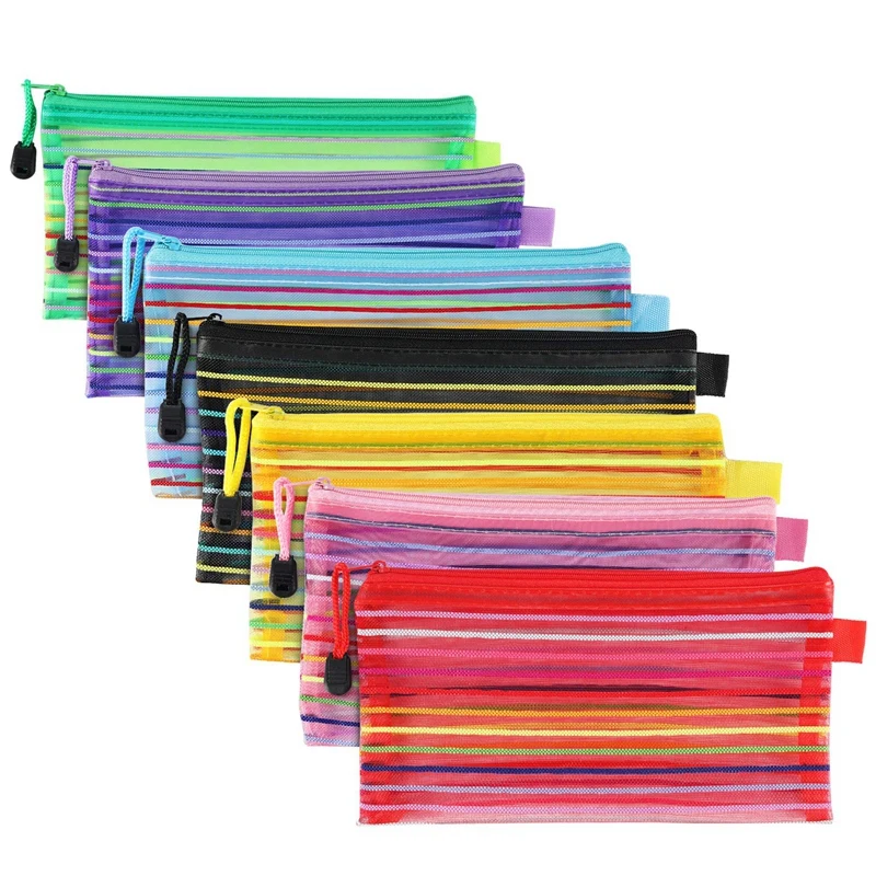 Сетчатая Сумка A6 на молнии цветная сумка для карандашей и ручек документов