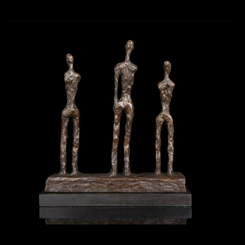 Бронзовая скульптура известного художника Giacometti абстрактная Мужская статуя