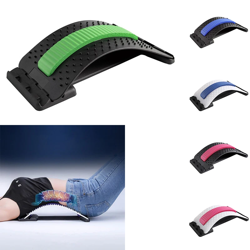 

Lumbar Orthopedic Device Lumbar Disc Waist Massager Strain Protrusion Massage Lumbar Back Pain Home Spine Stretcher-Green And Wh