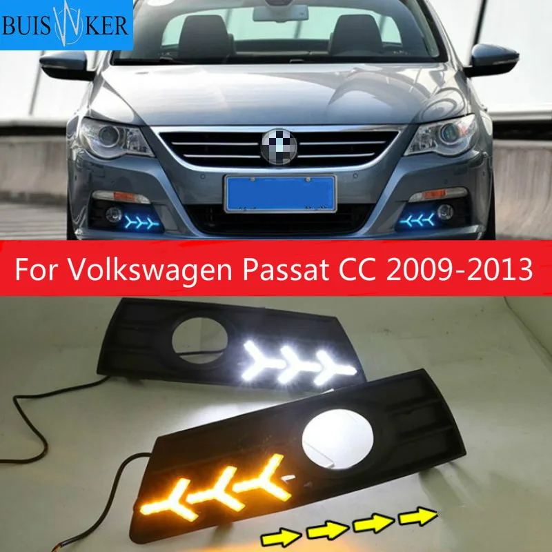 Светодиодные дневные ходовые огни светильник для Volkswagen Passat CC 2009 2010 2011 2012 2013