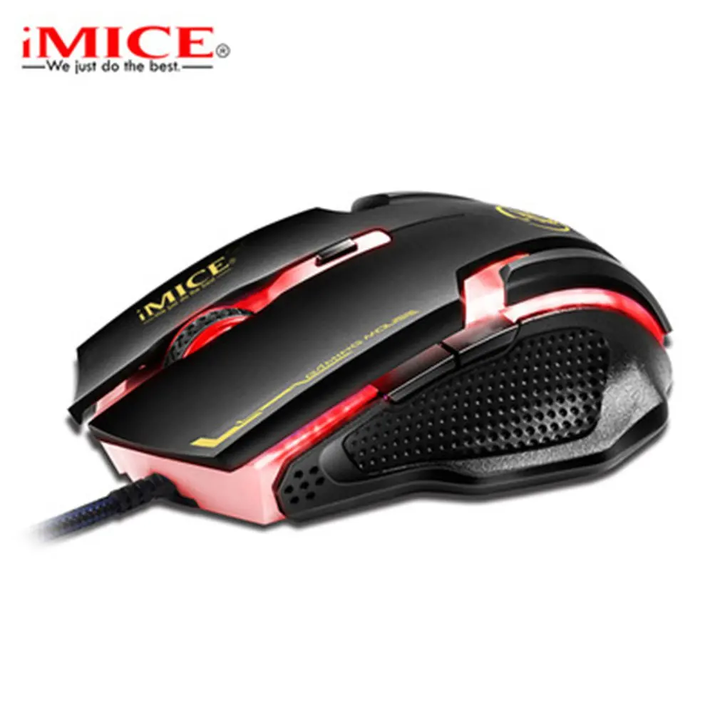 

Wired Chicken Eating Game Mouse Four-color Breathing Light Gaming Aggravated Macro Programming Mouse