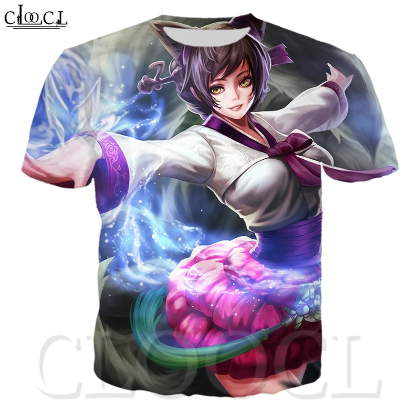 Футболка Ahri для мужчин и женщин популярная Повседневная футболка в стиле