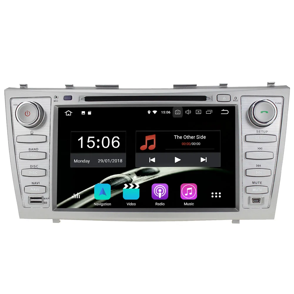 Автомобильный dvd плеер GPS navi 8 дюймов Android 9 0 Восьмиядерный 4 Гб ОЗУ 64 ПЗУ 2din