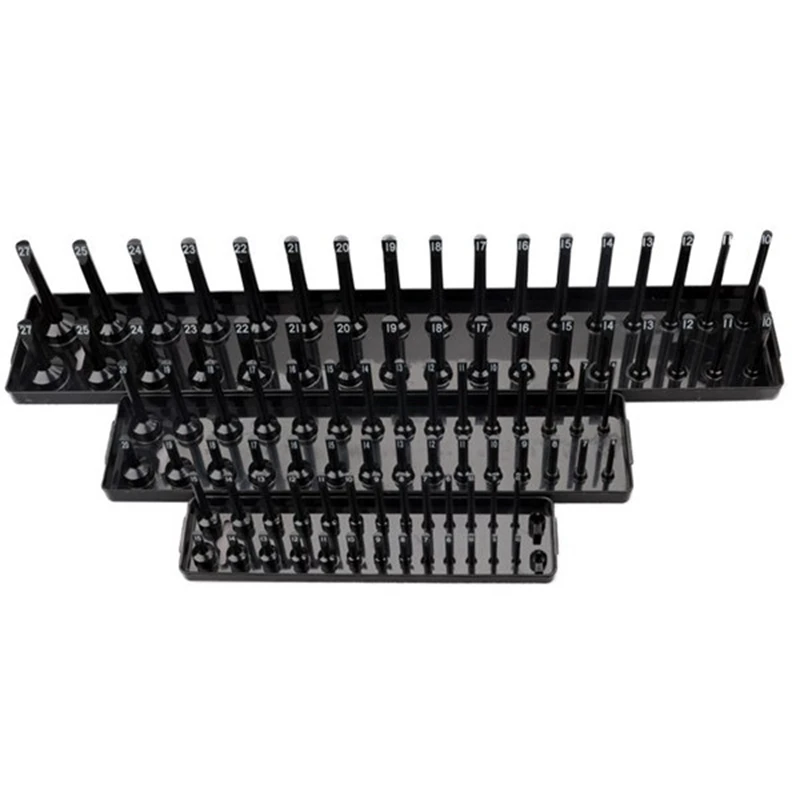 

3 Pcs/Set High Pole Socket Organizer Socket Tray Rack Holder Multi-Functional Sleeve Bracket Tool Organizer
