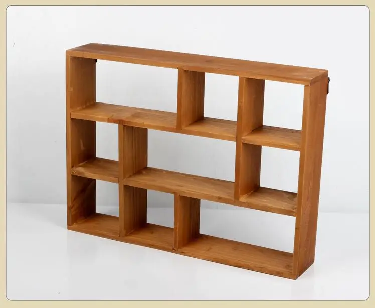 Деревянная полка трехслойный деревянный ящик для хранения Настольный стеллаж