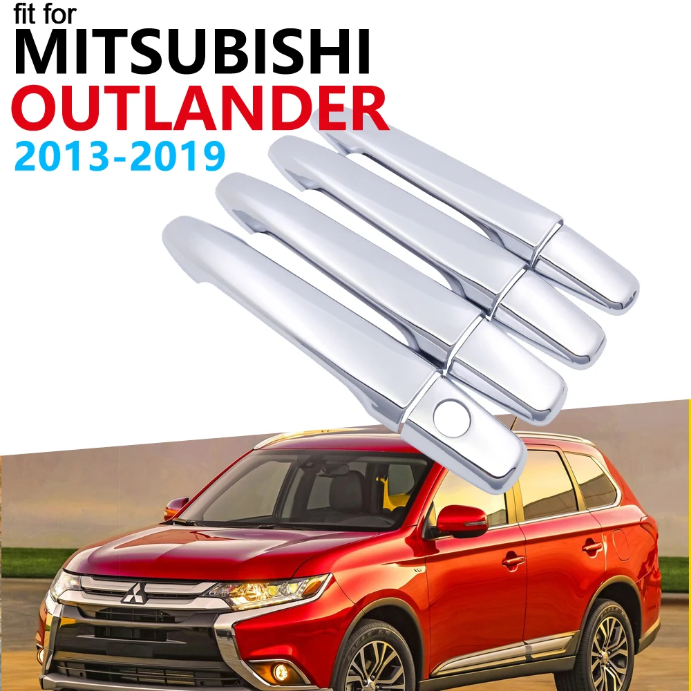 Набор хромированных накладок для Mitsubishi Outlander MK3 2013 2014 2015 2016 2017 2018 2019|Наклейки на