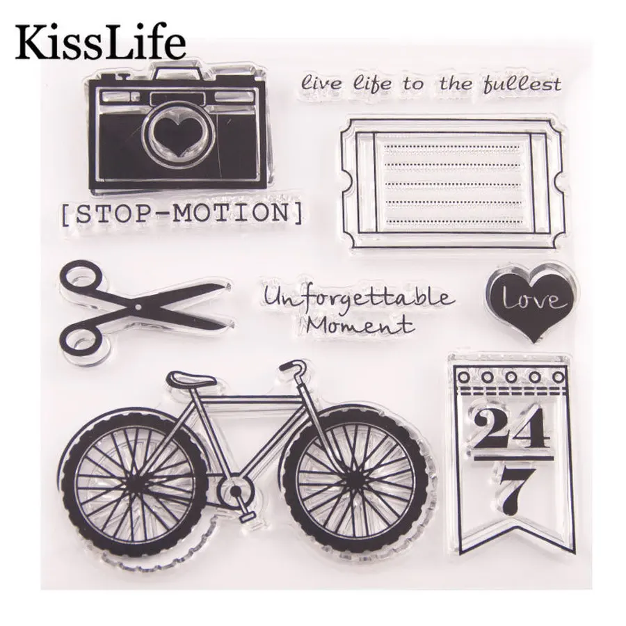 1 лист велосипедная камера сердце календарь коробка буквы прозрачные штампы для