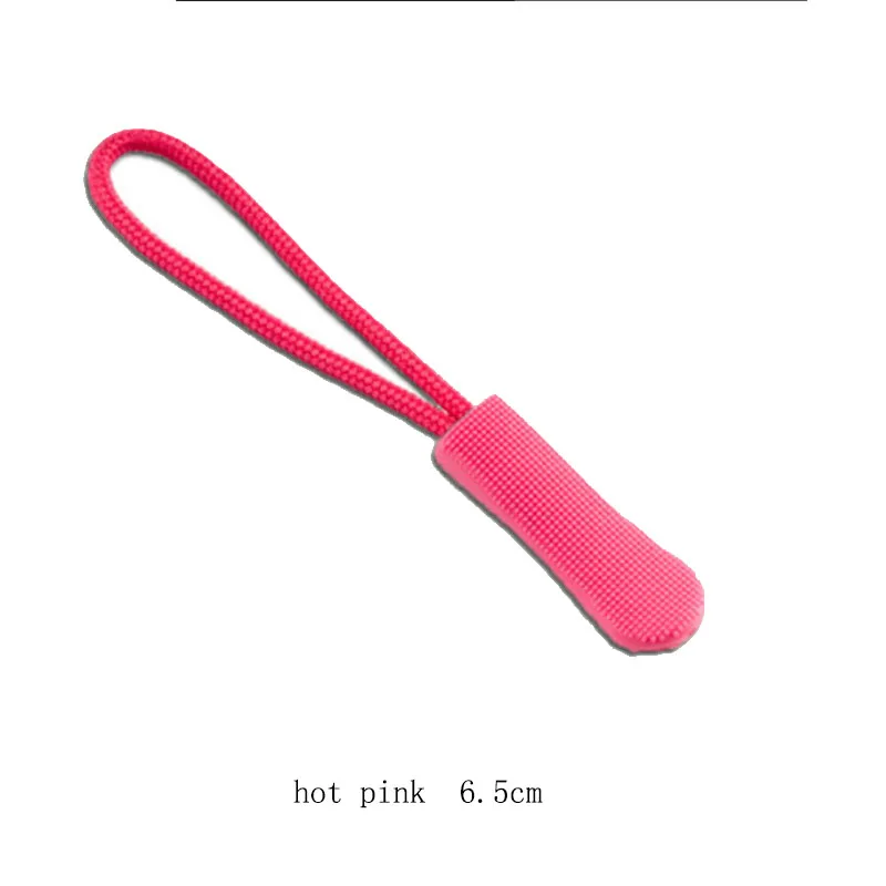 hot pink Рюкзак одежда резиновая молния Веревка концы застежка-молния Пряжка для принадлежности для одежды/сумок 5 шт - Цвет: hot pink