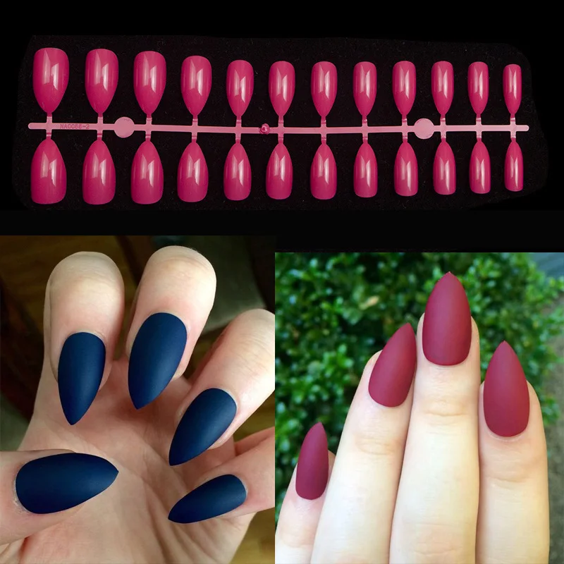 432 искусственные ногти на шпильках с полным покрытием смешанные 18 цветов