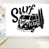 surf wall decal surfing sticker home interior decoration bedroom wall art mural bathroom wall decor removable sticker y190