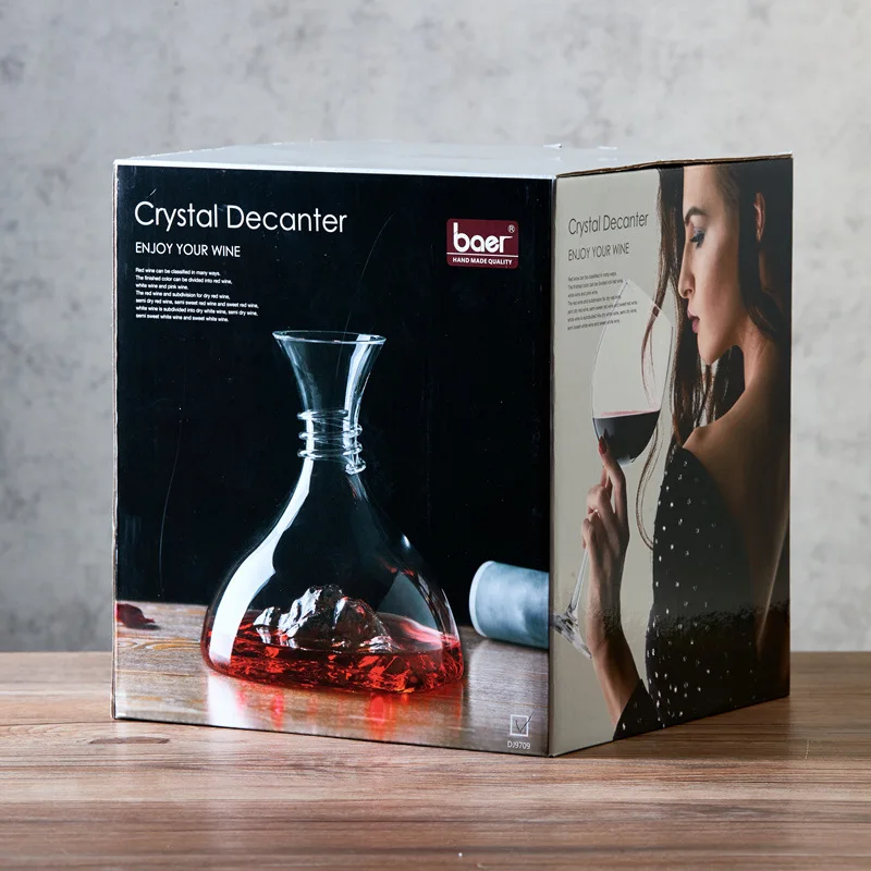 Декантер Iceberg из хрустального стекла без свинца для красного вина подарок на день