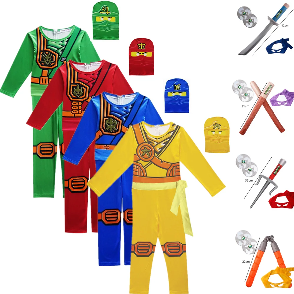 

Sell Hot Cosplay Costumes Boy Jumpsuits Sets 3PCS/SET Halloween Christmas Party Clothes Ninja Superhero Streetwear Suits