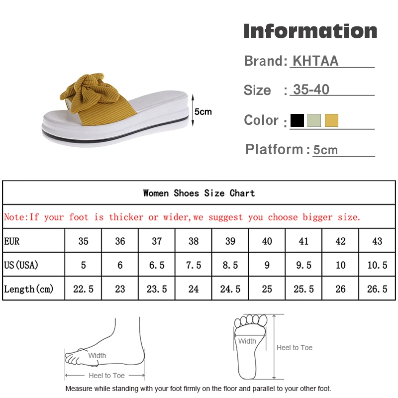 

Women Summer Slip On Butterfly Knot Slippers Ladies Casual Indoor Platform Wedge Shoes Woman Light Female Non Slip Slipper 2020