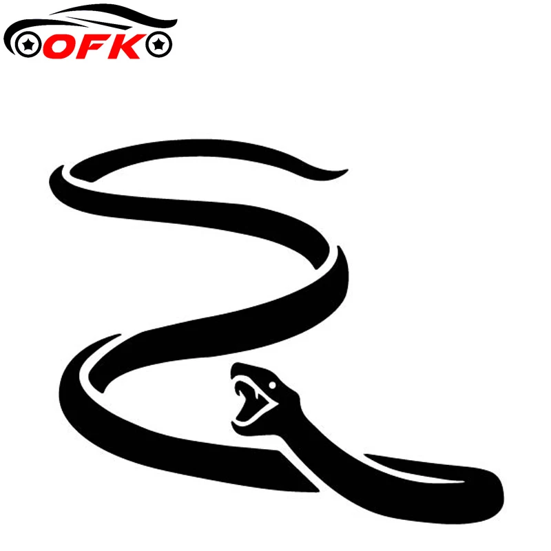 

Hot Sell Ferocious Viper Decor Car Stickers Body Of Vinyl Decal Black/Silver 16.2CM*13.6CM