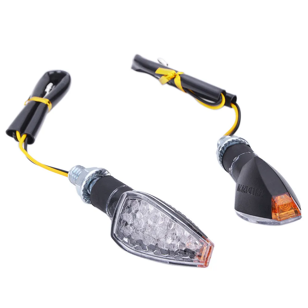 

Motorcycle Turn Signal Lights Triangle LED Sequential Turn Signals Indicators Universal for Honda Kawasaki Yamaha Ducati suzuki