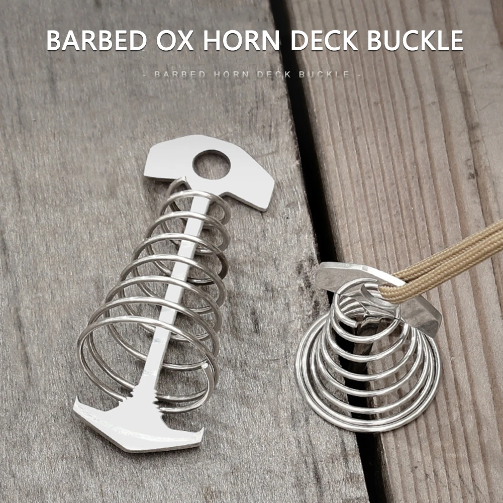 

Squid Deck Nail Bull Deck Nail Anti-tripping Tent Fishbone Ground Nail Tent Spring Buckle Wind Rope Buckle Stainless Steel Tools