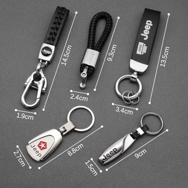 Брелок для ключей металлический простой держатель Jeep Cherokee Commander Renegade Wrangler Patriot 1