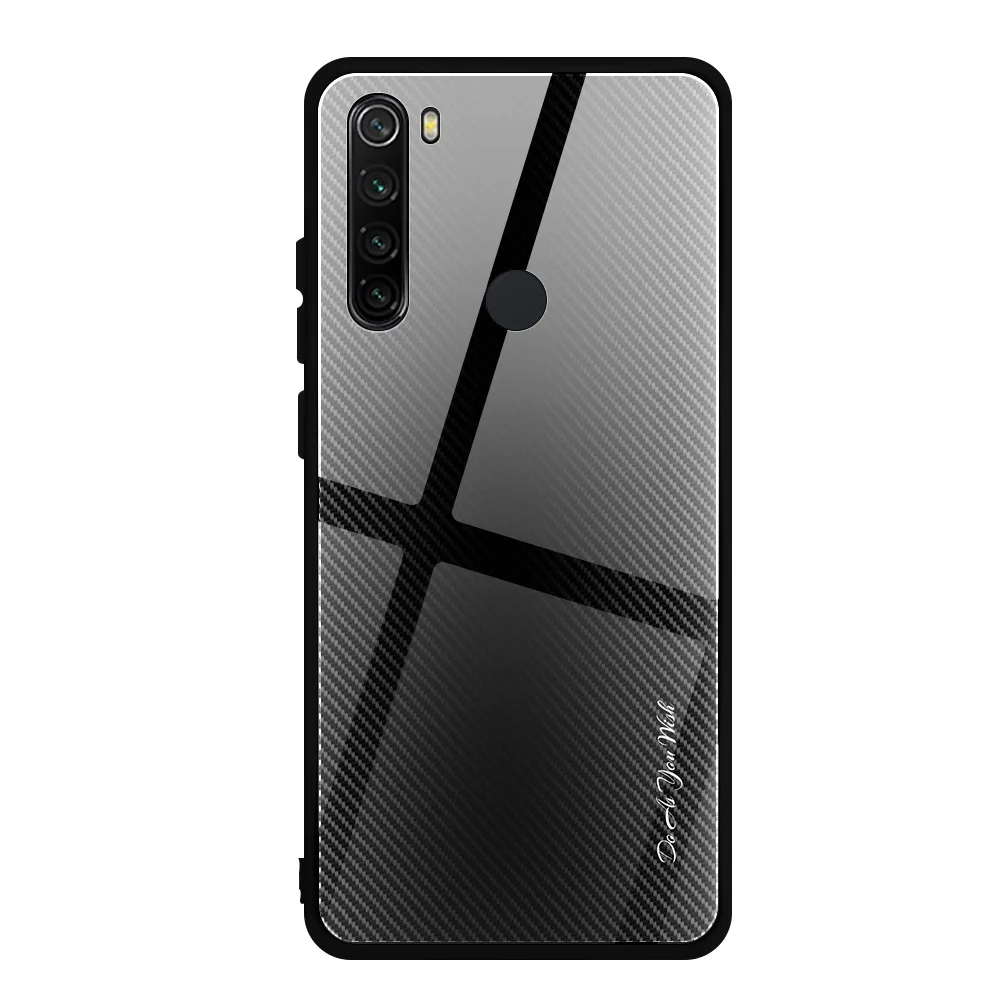 WL-5 Чехол из закаленного стекла для Xiaomi Redmi Note 8, Ударопрочный Мягкий каркас, жесткая стеклянная задняя крышка для Xiaomi Redmi Note 8 Pro - Цвет: WL-5