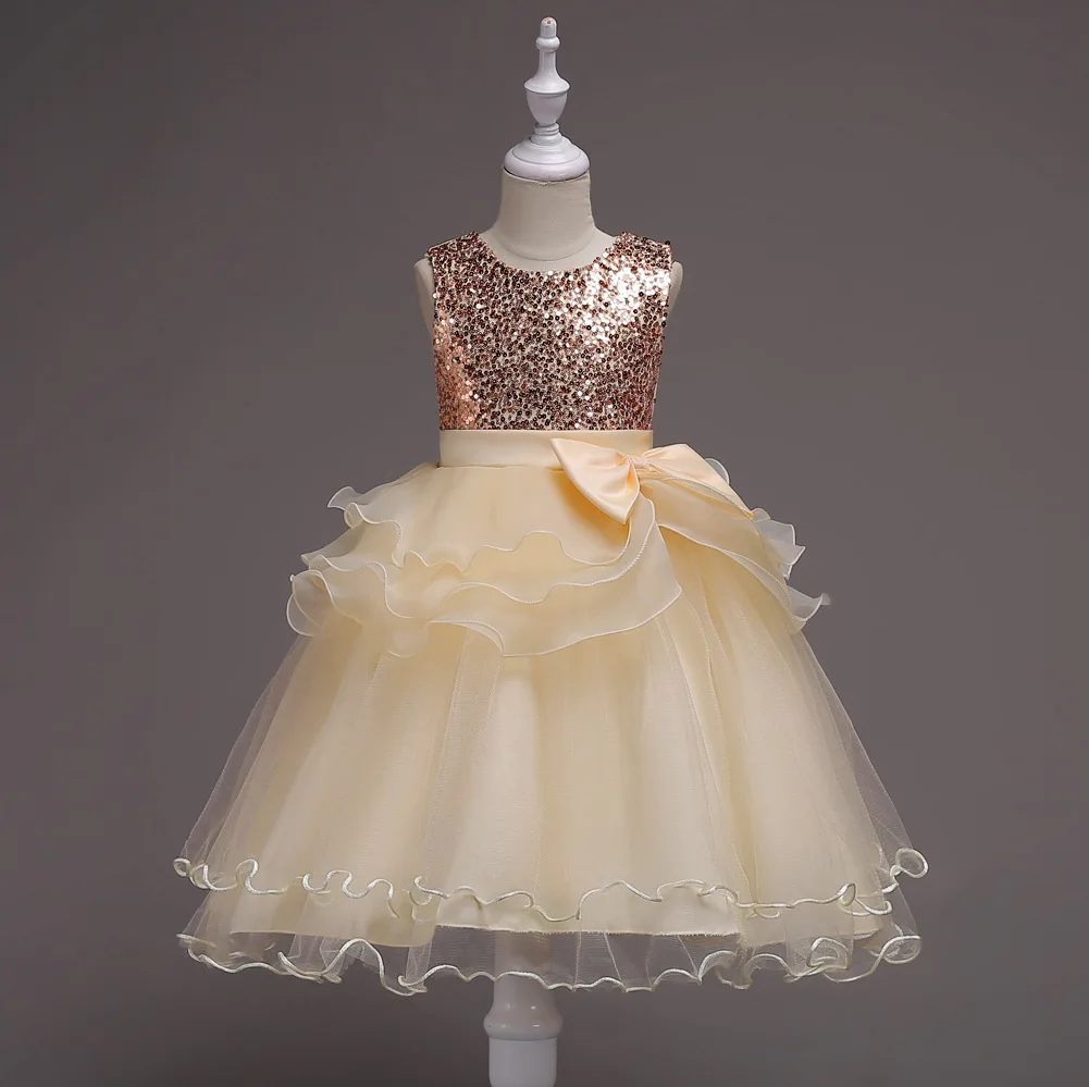 

Детское осеннее длинное свадебное платье для девочек, платье принцессы с блестками для девочек, бальное платье, рождественское платье, От 3 ...