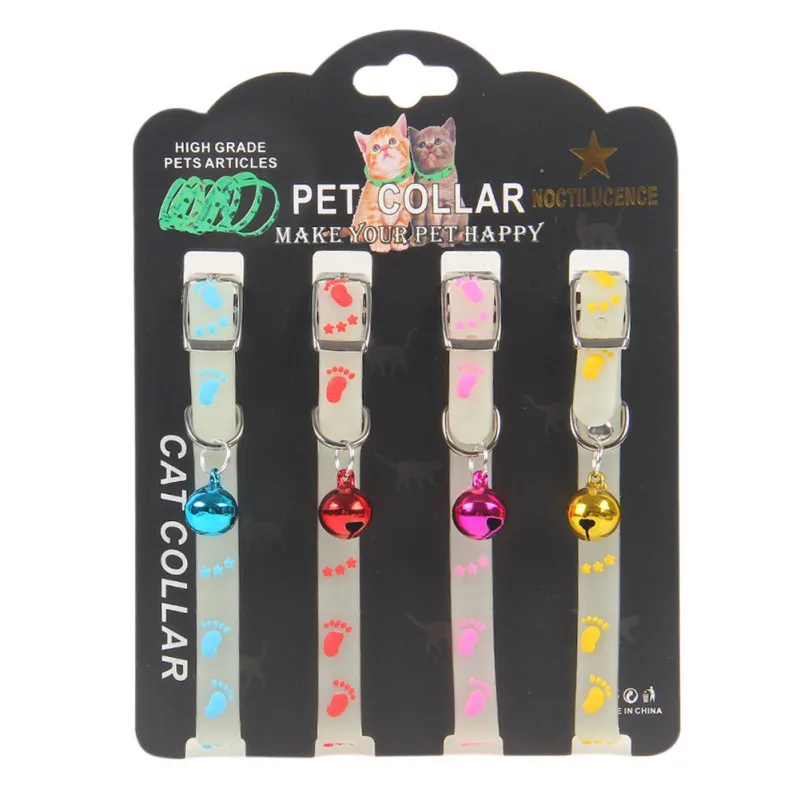 Освещение колокольчик ошейник для собак 4 шт./партия резиновые огни воротника