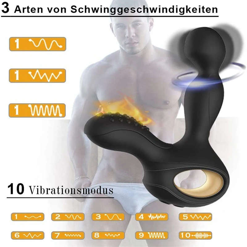 Анальная пробка 10 скоростей вибрация беспроводной пульт дистанционного
