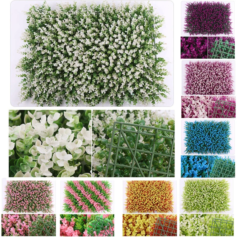 

LuanQI 40x60cm Artificial Plant Wall Home Outdoor Garden Fake Plastic Lawn Carpet Fence Backdrop DIY Decor Simulation Encrypted