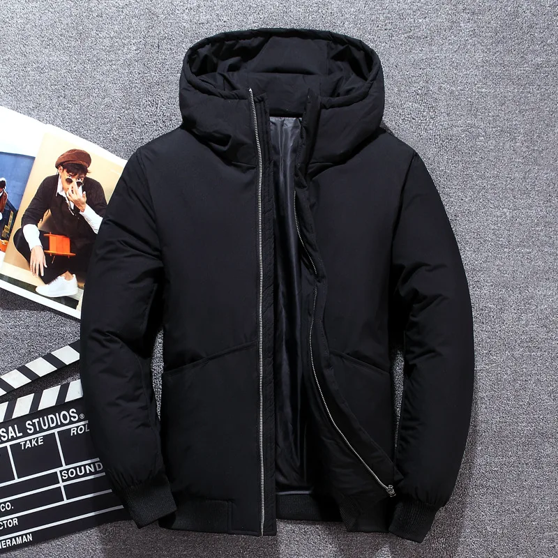 Мужская пуховая куртка Piumino Uomo Inverno 3 цвета Doudoune Мужская ветрозащитная верхняя одежда с капюшоном Повседневная белая пуховая куртка 4XL