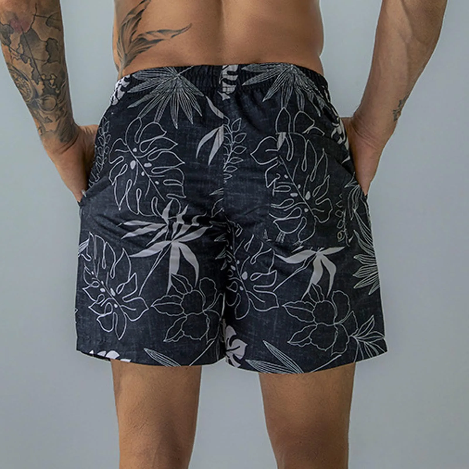 Men's Drawstring Shorts For The Beach Swim Trunks Quick Dry Surfing Running Swimming Watershort Sungas Masculinas Praia |