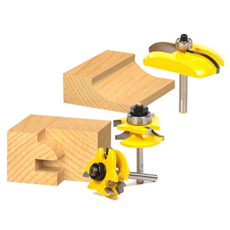 3 шт./компл. 1/4 фрезерные режущие инструменты хвостовик бит поднятые панели шкаф