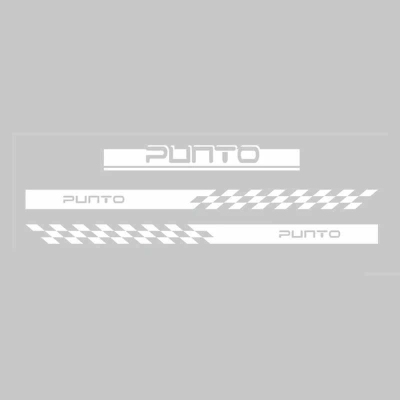 

3 шт. автомобильная наклейка для Fiat Punto Racing Sport Stripes дверная боковая юбка виниловые наклейки авто капот крышка двигателя декоративная пленка наклейки