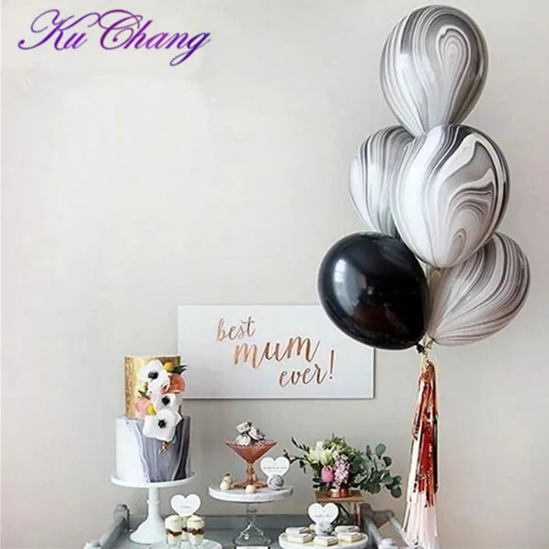 BINGTIAN 20 шт. 2 г 10 дюймов мраморный Агат Радужный круглый латексный шар украшения на