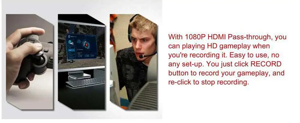 Ezcap HD игровая видеозахвата 1080P HDMI YPBPR рекордер для xbox One/360 PS3/PS4 с одним щелчком без ПК не задал никаких настроек