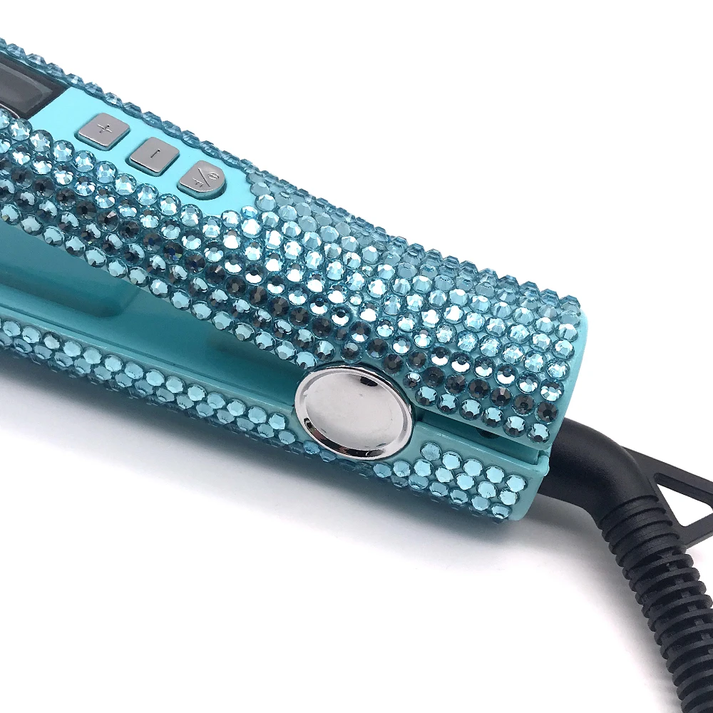 Выпрямитель для волос со стразами титановая пластина выпрямитель с кристаллами