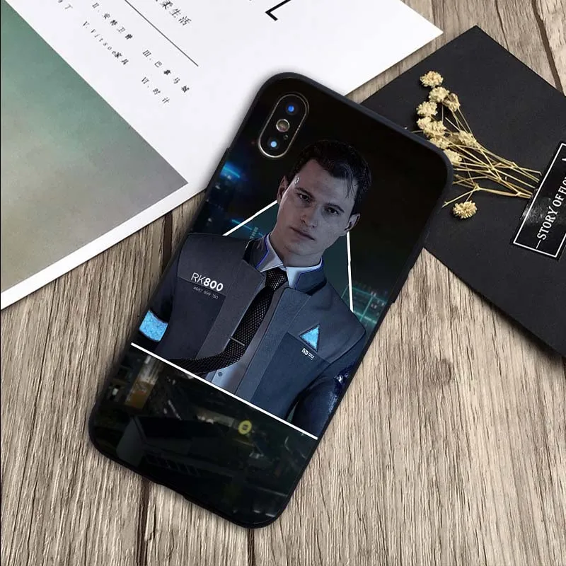Detroit Be Human RK800 Connor чехол мягкий силиконовый черный ТПУ Телефон чехол для iPhone 6 6plus 7 8 plus 5 5S SE X XR XS Max - Цвет: H19071303-09.jpg