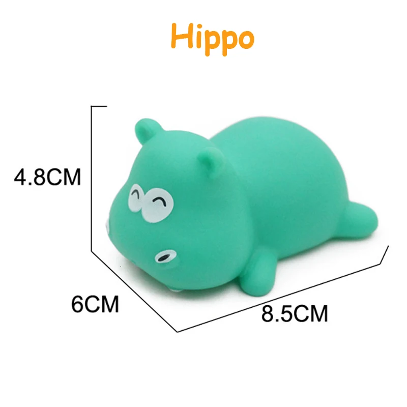 1PCS Baby Bath Toys Soft Rubber Duck Squeeze Sound  Float Animals Bathroom Swimming Water Toys for Children Boys Girls