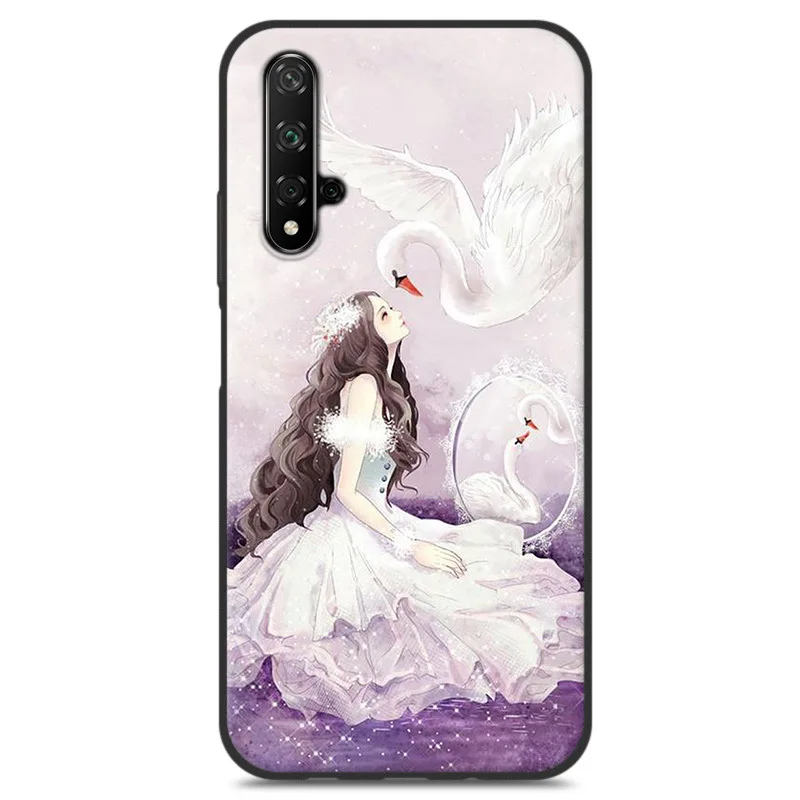 Для huawei Nova 5T чехол 3D рельефная живопись ТПУ Мягкая задняя крышка чехол мультфильм силиконовая защитная оболочка для huawei Nova 5T# KO - Цвет: Слоновая кость