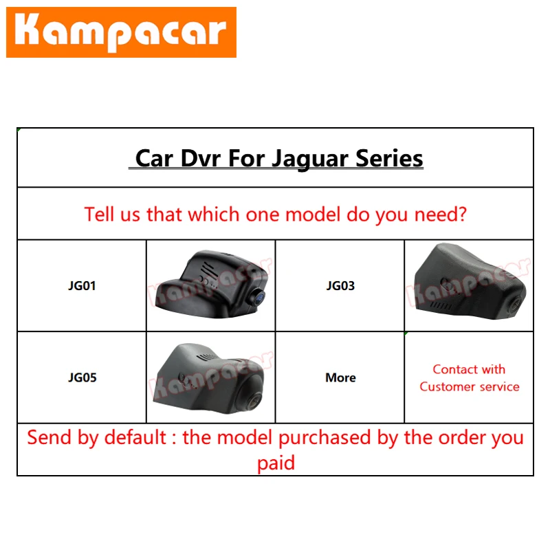 Kampacar JG03-C Wi-Fi Dash Cam Автомобильный видеорегистратор Камера для Jaguar XF престиж F-PACE