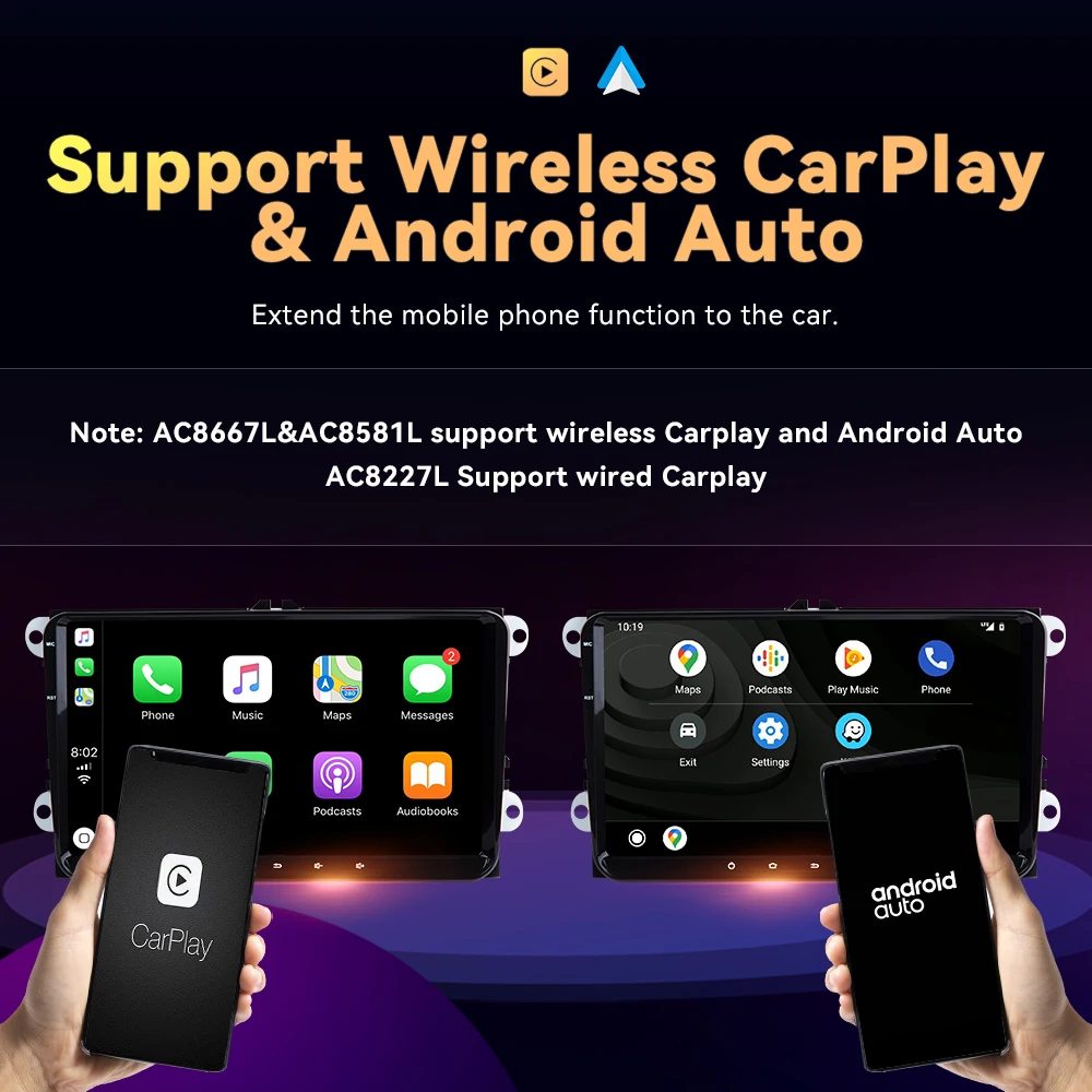 Беспроводная Автомобильная Мультимедийная навигация Carplay Android для Volkswagen sagen VW Passat